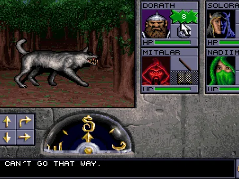 
											The woods - fighting a wolf!