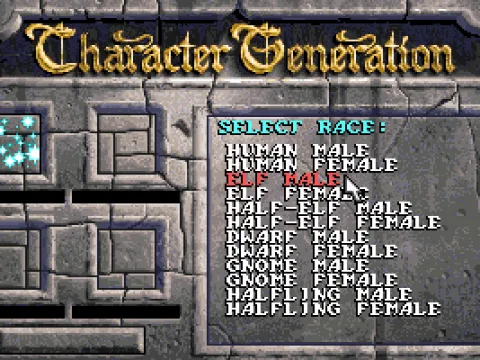 
											Character Generation