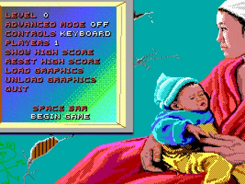 
											The main menu (EGA)