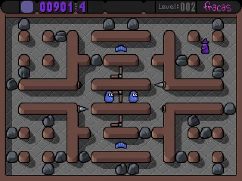 
											Level Two: Normal/single player mode.<br>Here we see new enemies and new features such as spikes and gates