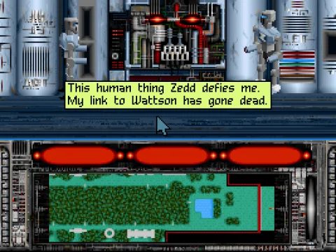 
											The enemy: The machine mastermind called