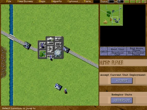 
											Unit deployment at the very beginning (tutorial scenario)