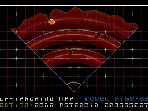 
											The map of the Gorg Asteroid Cross-section