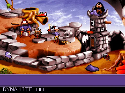 
											Wynnona is one of several characters that help Blount along his way. Here, Blount watches as his darling blasts a tower to pieces.
