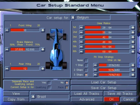 
											Car setup.