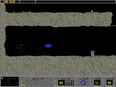 
											Another level in practice mode; the ship has hit an enemy and both have exploded.