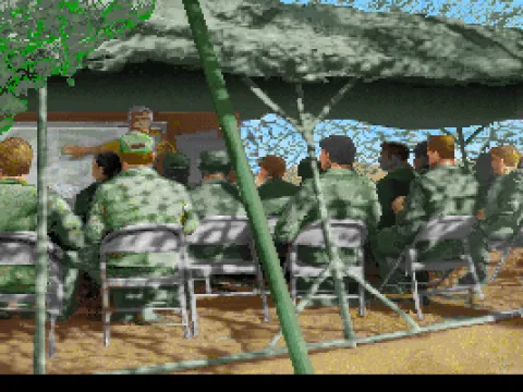 
											Entering briefing tent (MCGA/VGA)