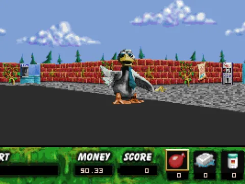 
											Duck for the duck, or he'll make you dirty.