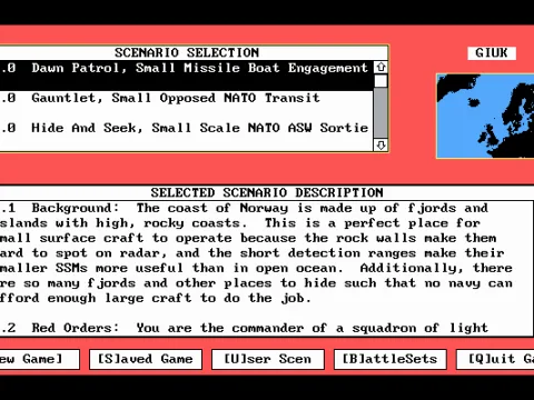 
											Battleset and scenario selection
