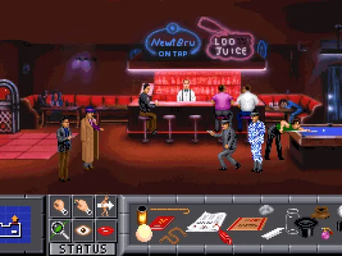 
											Ah -- a nice seat, a drink, and entertaining gangster shoot-outs.