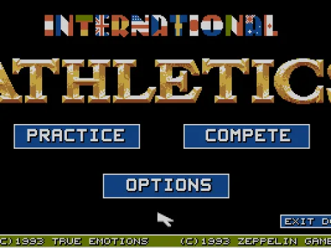 
											Title screen and main menu.