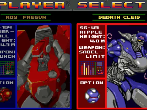 
											Mecha selection