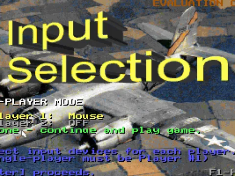 
											Input selection menu