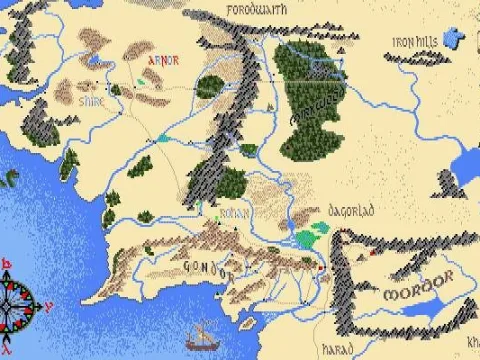 
											Map of Middle Earth