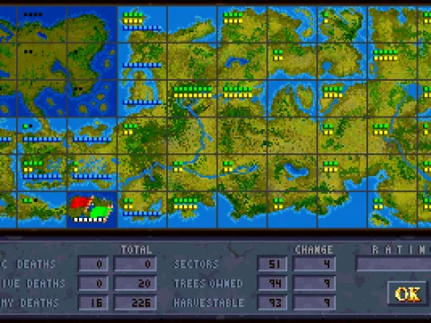 
											The Metavira map, where you position guards and tappers, and pick your next fight.