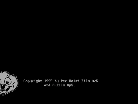 
											The DOS prompt displays a nice graphic of Hugo before it launches the game.
