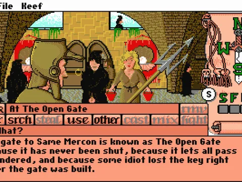 
											Ah...Mercon - the city of opportunity for a young thief as yourself. Time to get busy, eh?