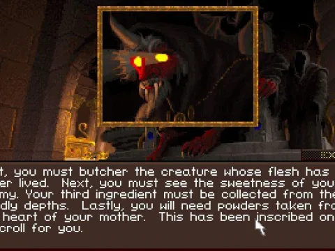 
											The Draracle and his creepy servant Jekal, who play a prominent role in the next two games in the series