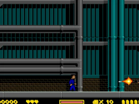 
											Facing an enemy inside the factory in Mission 3