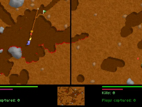 
											Capture the flag mode; grab the enemy's flag...