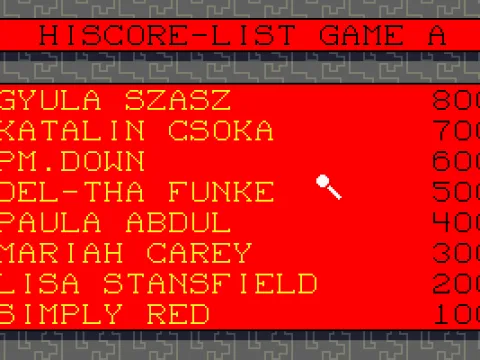 
											High score table (VGA)