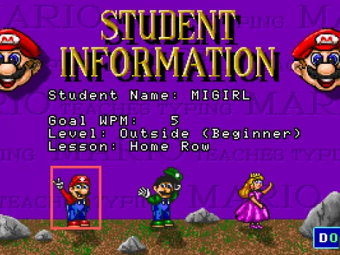 
											Selecting your teacher/character