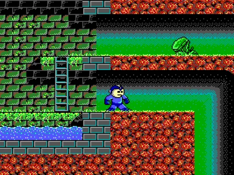 
											Mega Man explores the sewers to find Torch Man (why is he in the Sewers?)