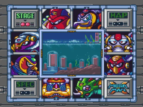 
											Level selector screen