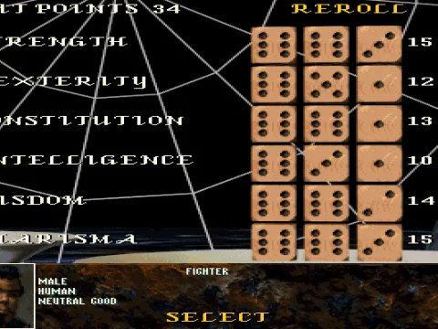 
											The classical AD&D characteristics
