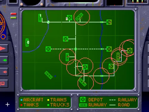 
											Campaign map showing enemy SAM ranges