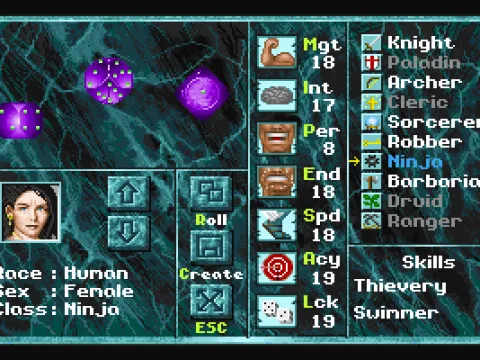 
											Character generation. Creating an excellent ninja is hard, ardous work...