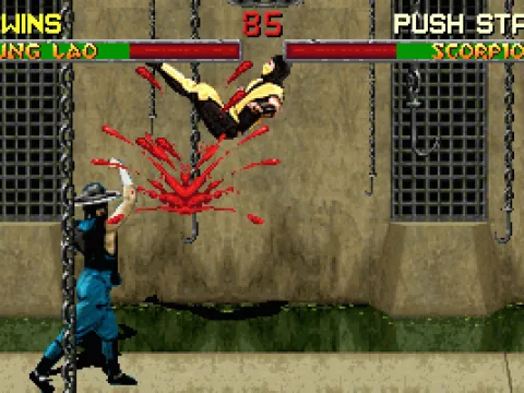 
											Kung Lao hurls Scorpion