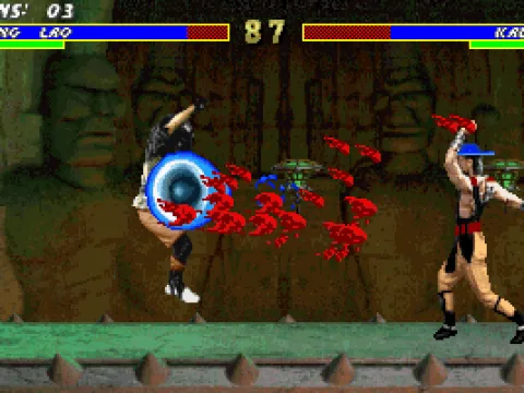 
											Kung Lao's hat hurls Kabal. Wow!