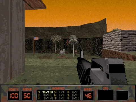 
											Firing at enemies.