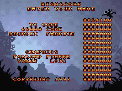 
											High Score Table