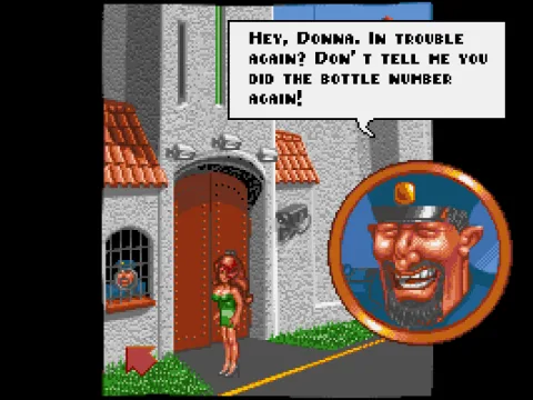 
											A dialog with the jail guard