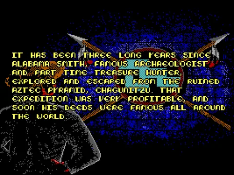 
											Episode 1 - Romancing The Rose.
The game starts with a number of screens like this setting the background to the story