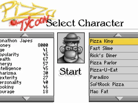 
											Character Selection