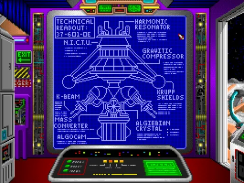 
											The Laboratory displays the alien device and the parts you need to collect
