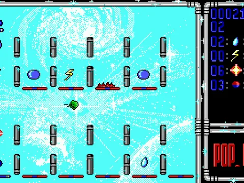 
											Watch out for flying green blobs (EGA)