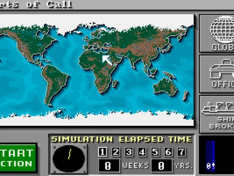 
											The world map -- you will be tracking your ships' progress on this a great deal.