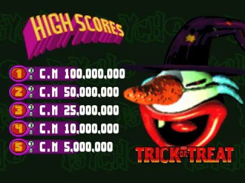 
											Default scores for Trick or Treat