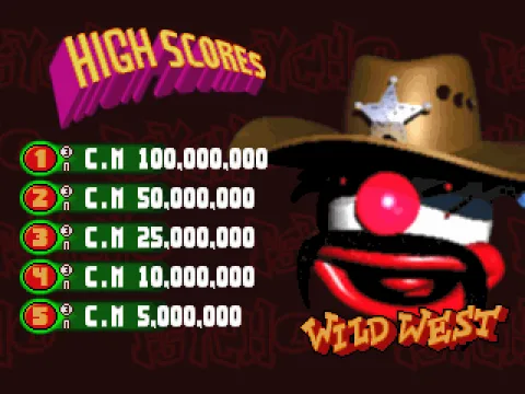 
											Default scores for Wild West