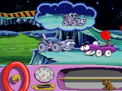 
											A new pal, Rover, abandoned on the moon by a heartless crew of astronauts.