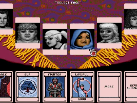 
											Lots of different faces to choose for your heroine