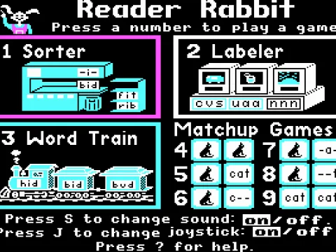 
											The main menu (CGA)