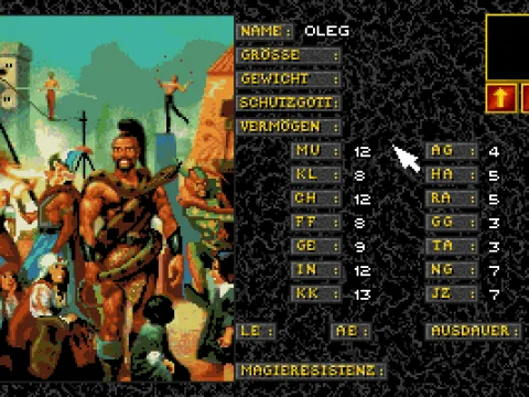 
											Character creation screen