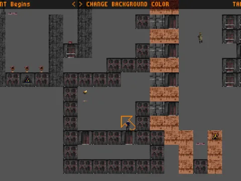 
											The overhead map displays not only level geography, but also items and enemies.