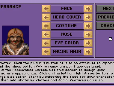 
											A few example tweaks of the character appearance