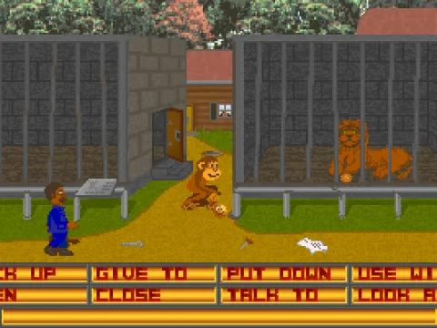 
											Exiting the cage and running from the zookeeper.